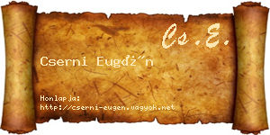 Cserni Eugén névjegykártya